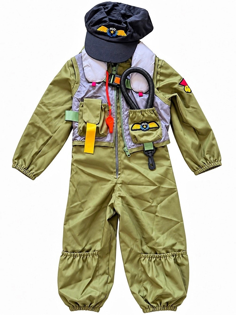Kids Pilot Aviator Halloween Costume Size 3–4 Years – Hat + Accessories